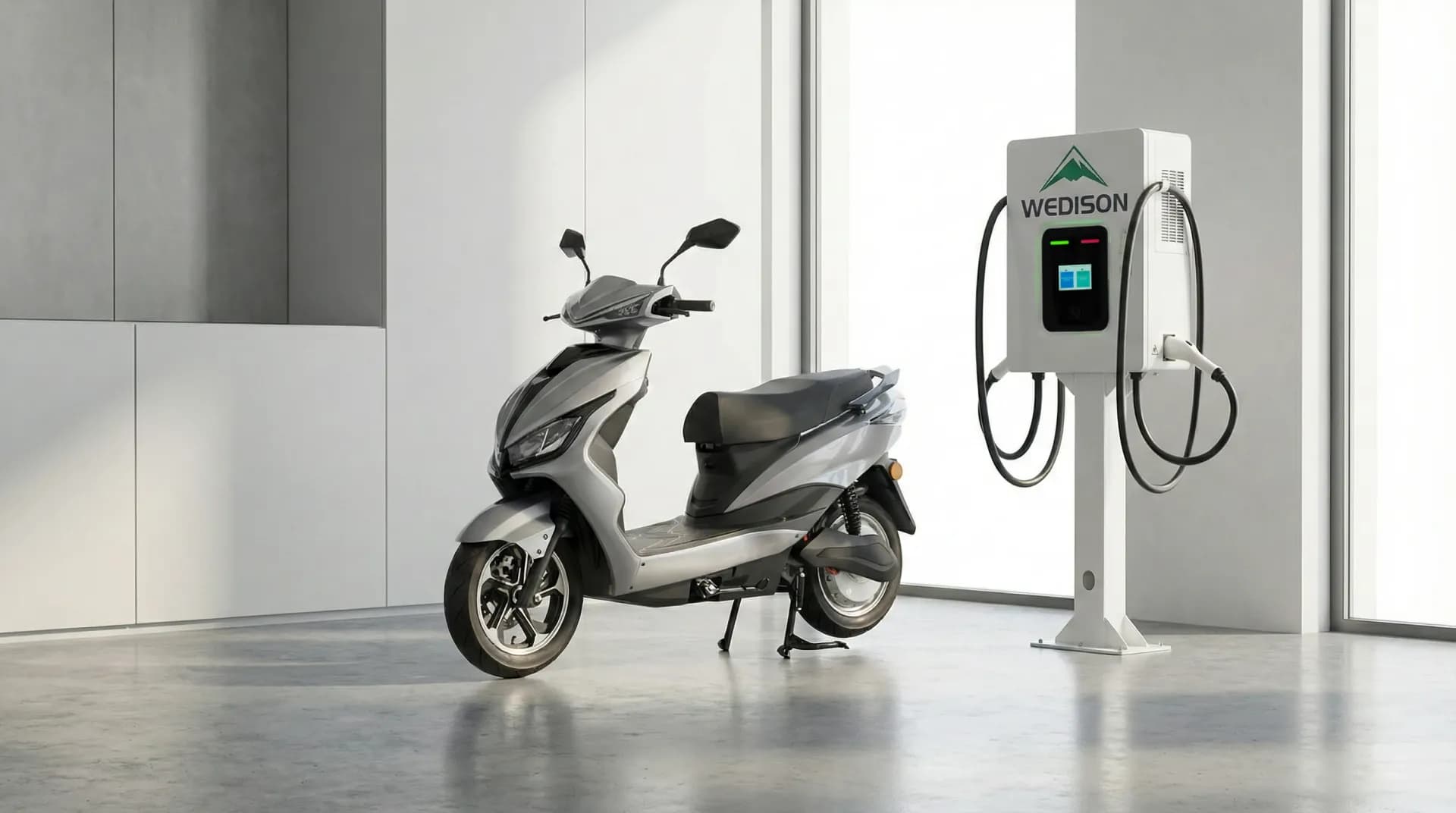 Proses pengisian daya di stasiun Wedison SuperCharge