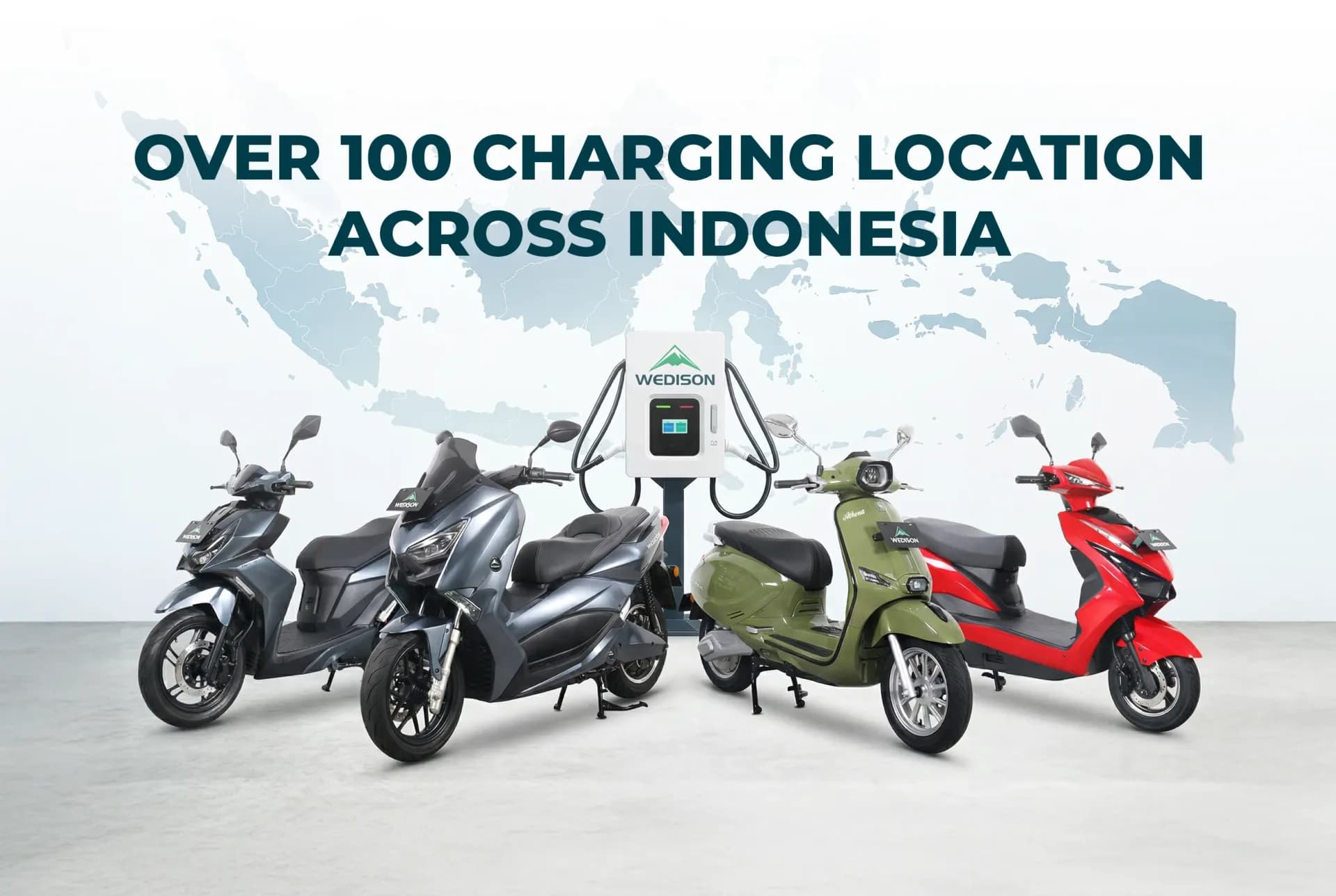 Motor listrik Wedison di stasiun SuperCharge